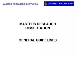 MASTER’S RESEARCH DISSERTATION