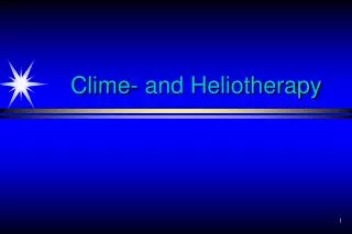 Clime- and Heliotherapy