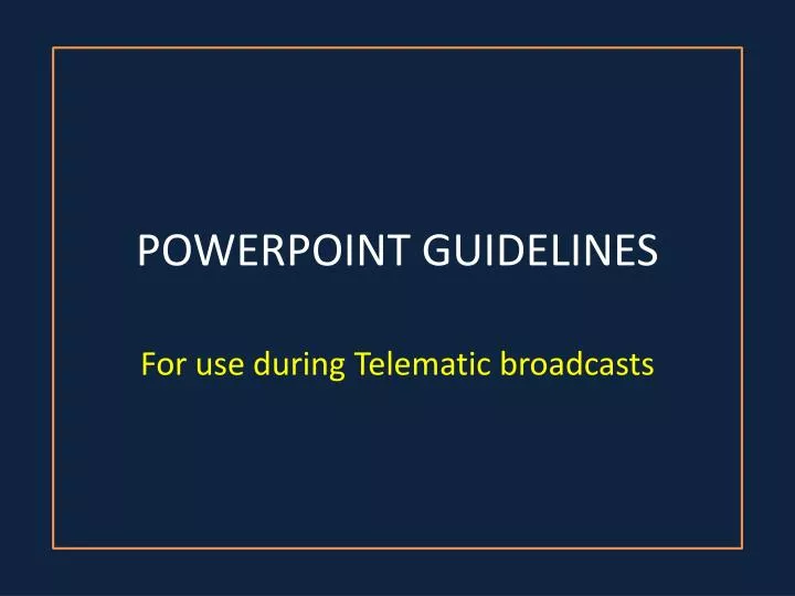 powerpoint guidelines