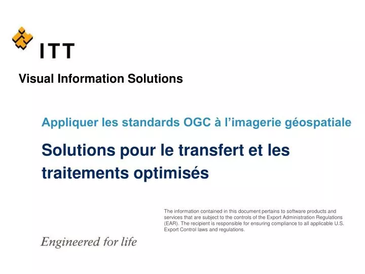 solutions pour le transfert et les traitements optimis s