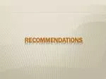 Recommendations - slide 1
