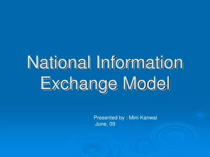 national information exchange model