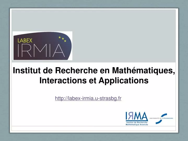 institut de recherche en math matiques interactions et applications