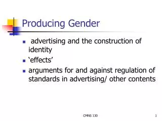 Producing Gender