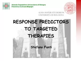RESPONSE PREDICTORS TO TARGETED THERAPIES