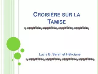 croisi re sur la tamise