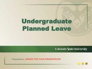 Undergraduate Planned Leave