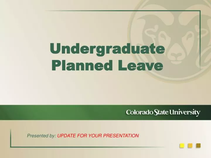 undergraduate planned leave
