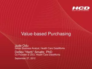 Value-based Purchasing