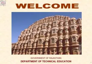 GOVERNMENT OF RAJASTHAN DEPARTMENT OF TECHNICAL EDUCATION