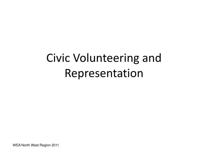 civic volunteering and representation