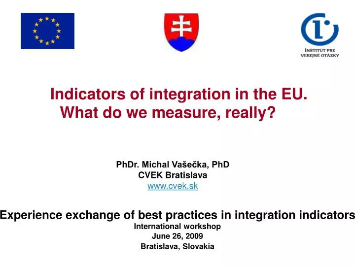 indicators of integration in the eu what do we measure really