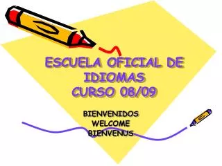 ESCUELA OFICIAL DE IDIOMAS CURSO 08/09