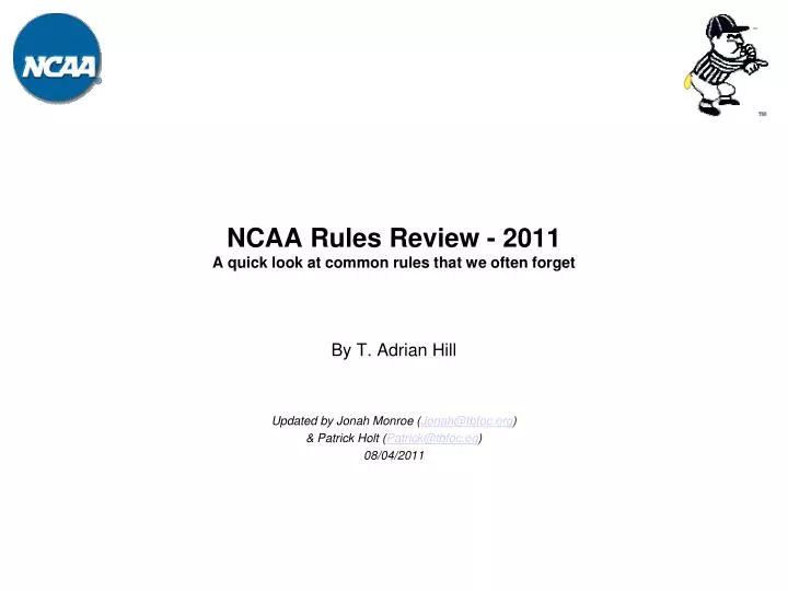 ncaa rules review 2011 a quick look at common rules that we often forget