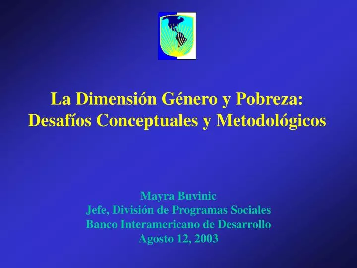 la dimensi n g nero y pobreza desaf os conceptuales y metodol gicos