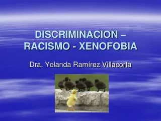discriminacion racismo xenofobia