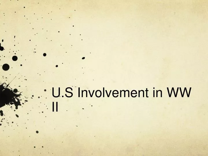 u s involvement in ww ii