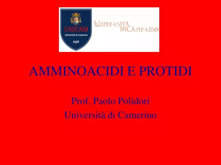 amminoacidi e protidi