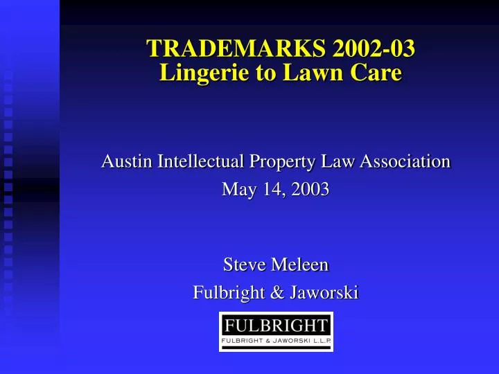 trademarks 2002 03 lingerie to lawn care