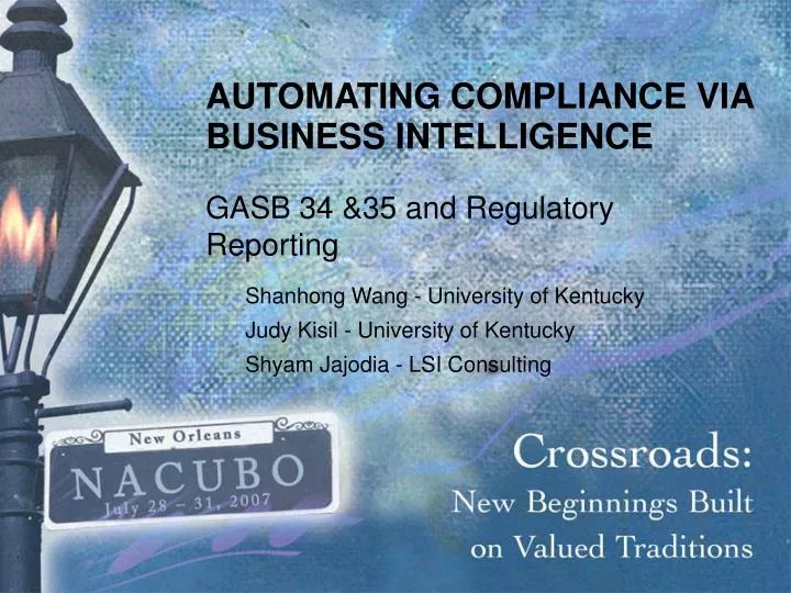 automating compliance via business intelligence