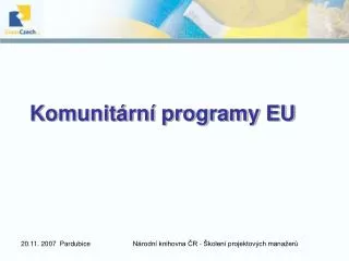 Komunitární programy EU