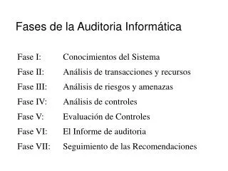 fases de la auditoria inform tica