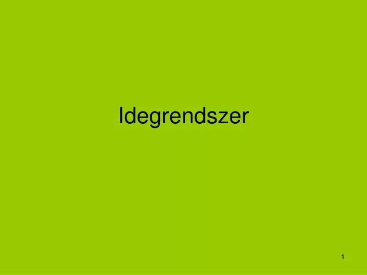 idegrendszer