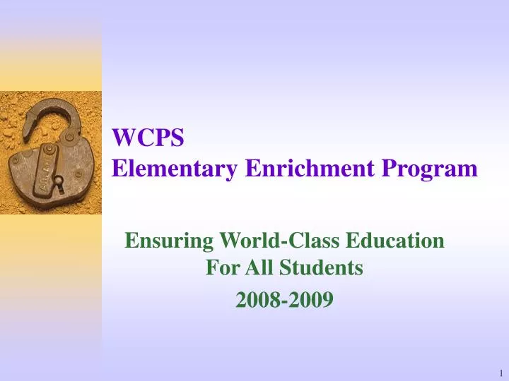 wcps elementary enrichment program