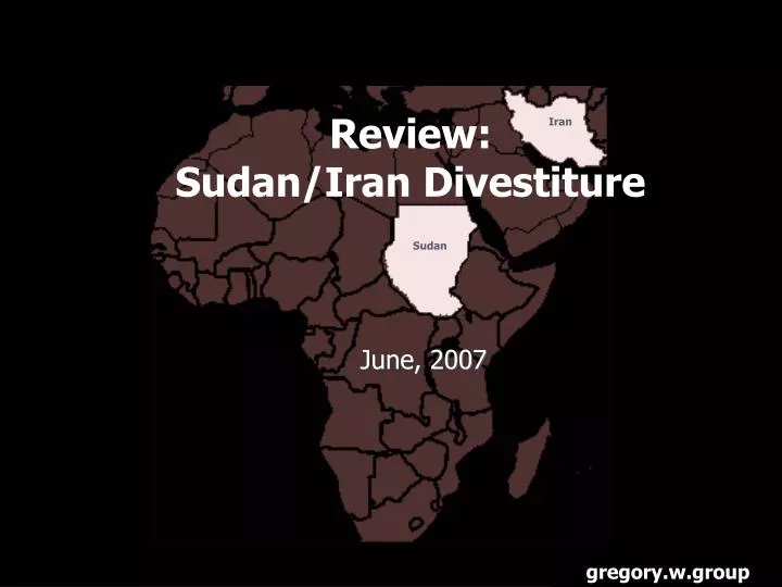 review sudan iran divestiture