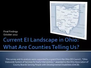 Current EI Landscape in Ohio: What Are Counties Telling Us?