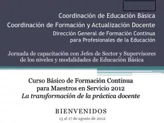 Coordinación de Educación Básica