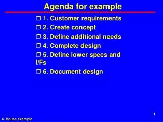 Agenda for example