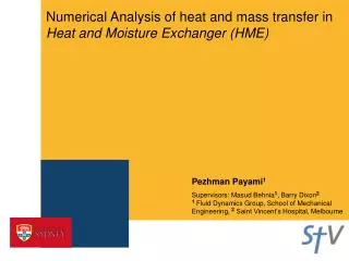 Numerical Analysis of heat and mass transfer in Heat and Moisture Exchanger (HME)
