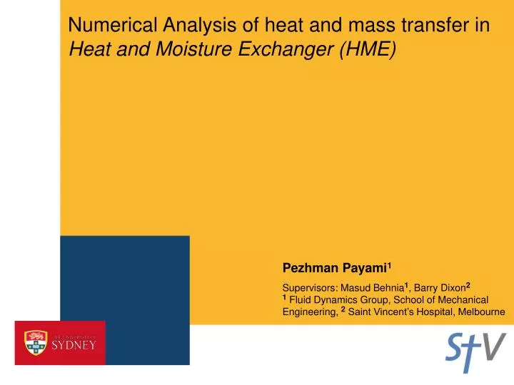 numerical analysis of heat and mass transfer in heat and moisture exchanger hme