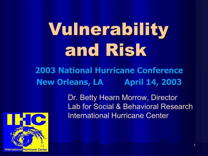 vulnerability and risk