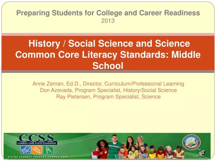 history social science and science common core literacy standards middle school