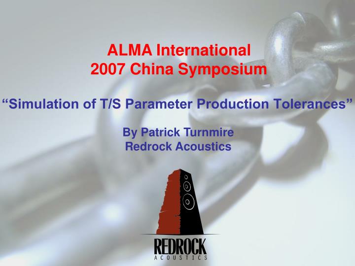 simulation of t s parameter production tolerances