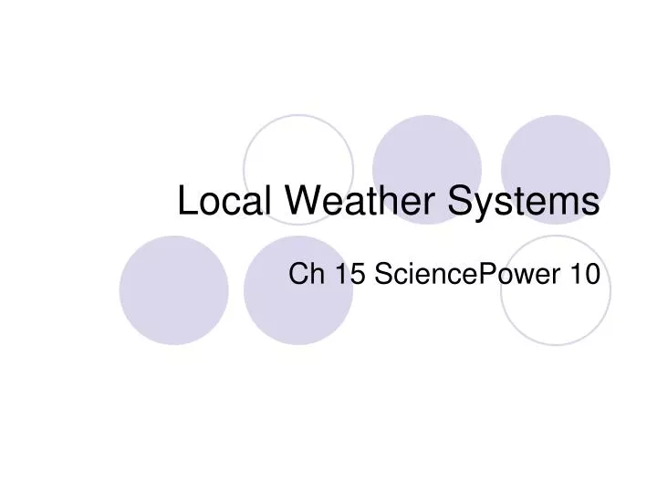 local weather systems