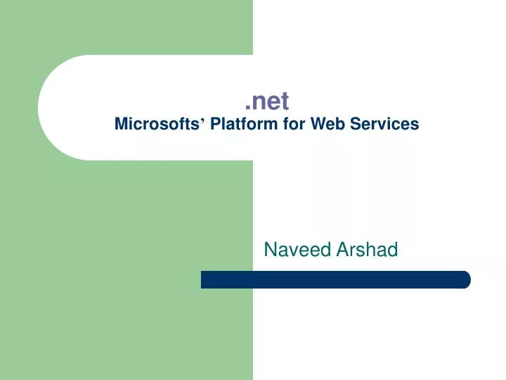 net microsofts platform for web services