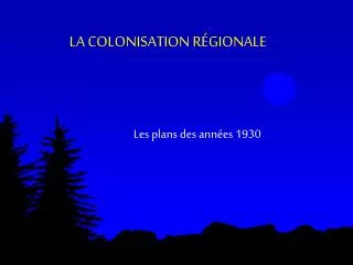 la colonisation r gionale