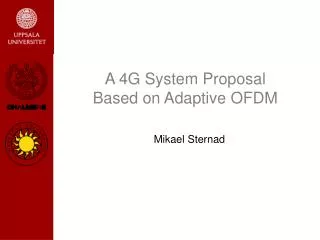 A 4G System Proposal Based on Adaptive OFDM