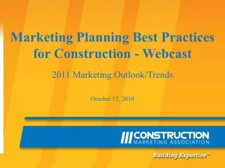 Marketing Planning Best Practices for Construction - Webcast