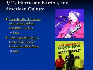 9/11, Hurricane Katrina, and American Culture