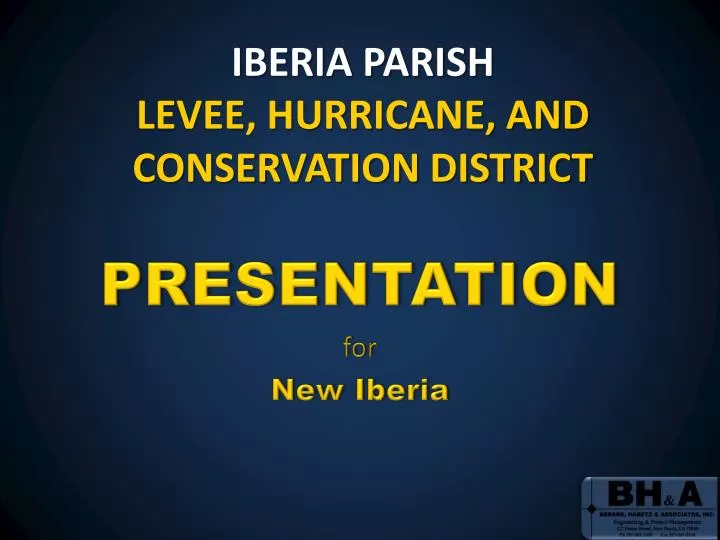 iberia parish levee hurricane and conservation district