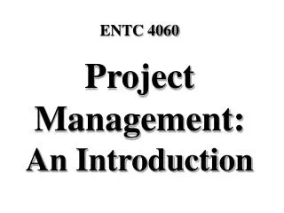 Project Management: An Introduction
