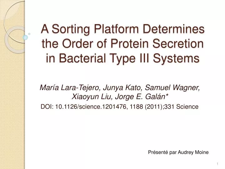 a sorting platform determines the order of protein secretion in bacterial type iii systems