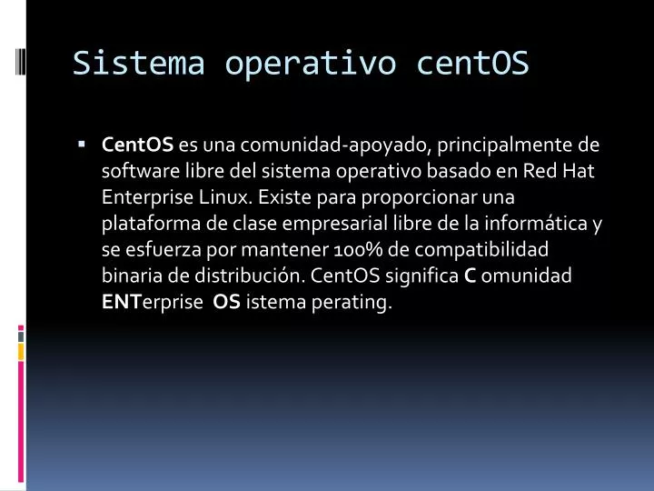 sistema operativo centos