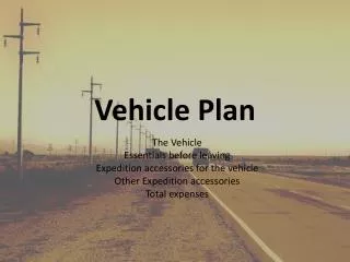 Vehicle Plan