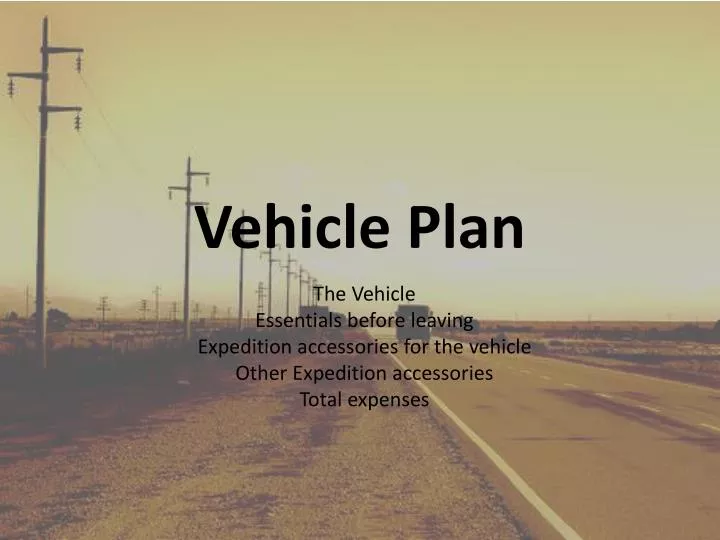 vehicle plan