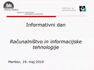 Informativni dan Računalništvo in informacijske tehnologije